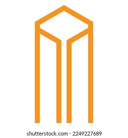 modern geometric hexagonal shape design element