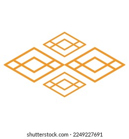 modern geometric hexagonal shape design element