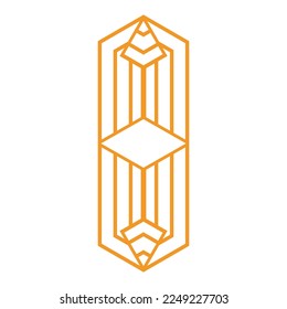 modern geometric hexagonal shape design element