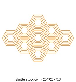 modern geometric hexagonal shape design element