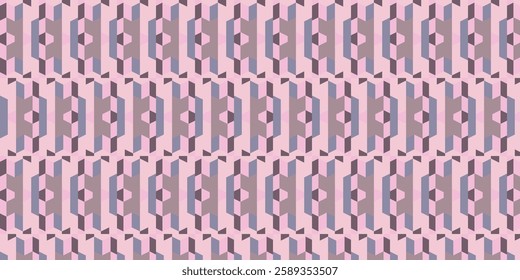 Modern Geometric Illusion in Soft Pinks