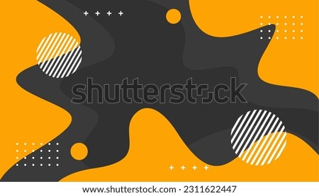 Modern geometric illustration background with abstract orange wavy shapes. Suitable for wallpapers and various designs such as templates, banners, covers and others