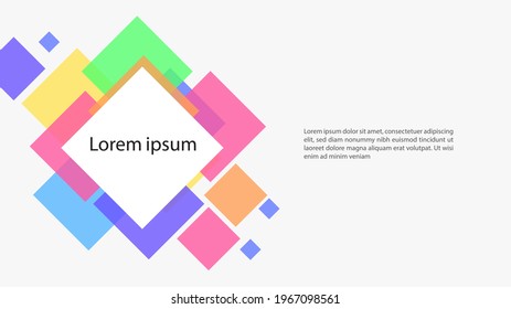 Modern geometric infographic template with copy space, isolated on white  background,  Vector Illustration EPS 10