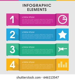 Modern geometric infographic template. infographic design with geometric icons includes equalizer, star. can be used for presentation, diagram, annual report, web design.