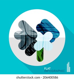 Modern geometric infographic in trendy flat style. Business abstract layout collection