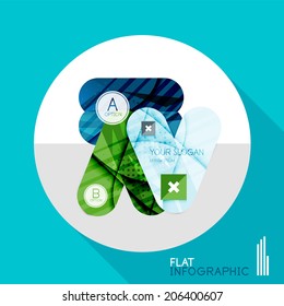 Modern geometric infographic in trendy flat style. Business abstract layout collection