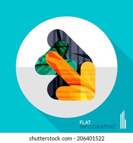 Modern geometric infographic in trendy flat style. Business abstract layout collection