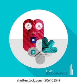 Modern geometric infographic in trendy flat style. Business abstract layout collection