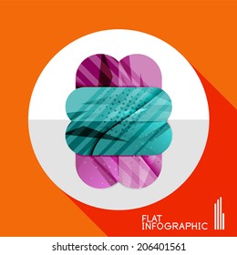 Infografía geométrica moderna de estilo plano. Colección de diseño abstracto de negocio