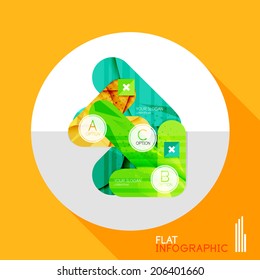 Modern geometric infographic in trendy flat style. Business abstract layout collection