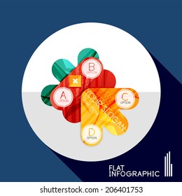 Infografía geométrica moderna de estilo plano. Colección de diseño abstracto de negocio