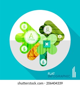 Modern geometric infographic in trendy flat style. Business abstract layout collection
