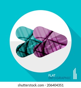 Infografía geométrica moderna de estilo plano. Colección de diseño abstracto de negocio