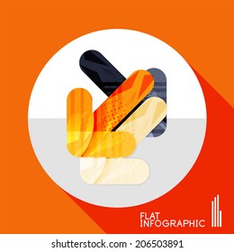 Modern geometric infographic in trendy flat style. Business abstract layout collection