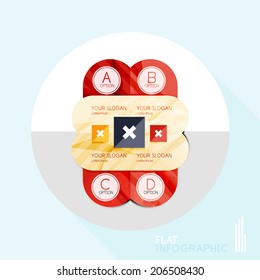 Modern geometric infographic in trendy flat style. Business abstract layout collection