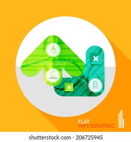 Modern geometric infographic in trendy flat style. Business abstract layout collection
