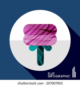 Modern geometric infographic in trendy flat style. Business abstract layout collection