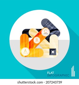 Modern geometric infographic in trendy flat style. Business abstract layout collection