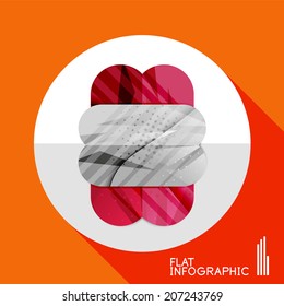 Infografía geométrica moderna de estilo plano. Colección de diseño abstracto de negocio