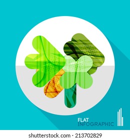 Modern geometric infographic in trendy flat style. Business abstract layout collection