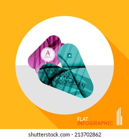 Modern geometric infographic in trendy flat style. Business abstract layout collection