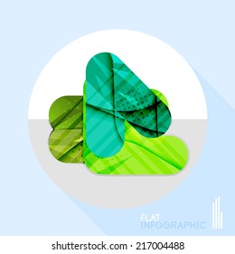 Modern geometric infographic in trendy flat style. Business abstract layout collection