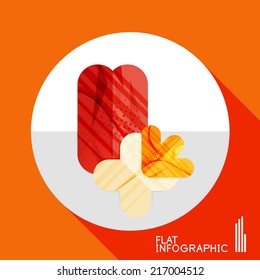 Infografía geométrica moderna de estilo plano. Colección de diseño abstracto de negocio