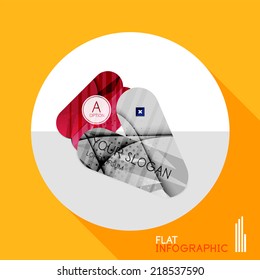 Infografía geométrica moderna de estilo plano. Colección de diseño abstracto de negocio