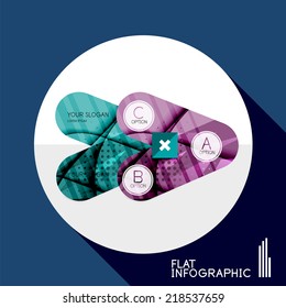 Modern geometric infographic in trendy flat style. Business abstract layout collection