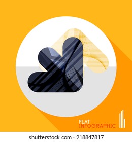 Modern geometric infographic in trendy flat style. Business abstract layout collection