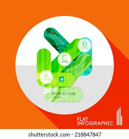 Infografía geométrica moderna de estilo plano. Colección de diseño abstracto de negocio