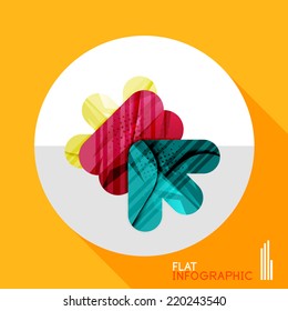 Infográfico geométrico moderno em estilo plano moderno. Coleção de layouts de resumo comercial