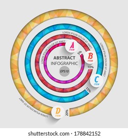 modern geometric infographics semicircles / vector template