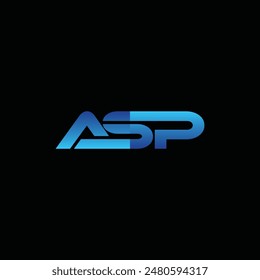 Modern Geometric Initial ASP Business Creative Design Logo