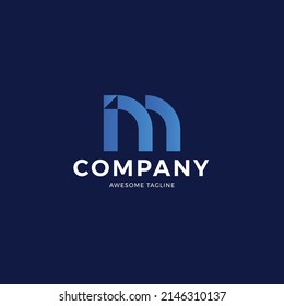 Modern and Geometric Initial Logo Concept Template