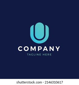 Modern and Geometric Initial Logo Concept Template