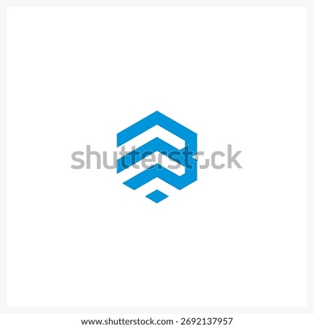 Modern Geometric Letter B Shield Logo Design
