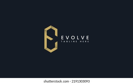 Modern Geometric Letter E Logo. Usable for Business and Company Branding Logos. Flat Vector Logo Design Template Element.