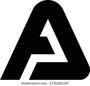 Letra geométrica moderna FA logo mark