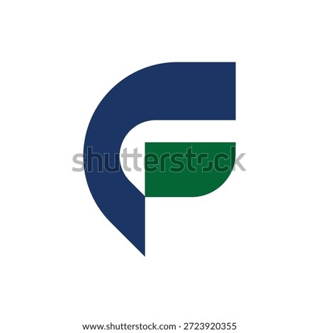 Modern Geometric Letter G Pin Location Logo, Minimalist Blue and Green Navigation Branding Icon Vector.