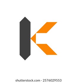 A modern and geometric letter "K" logo design.