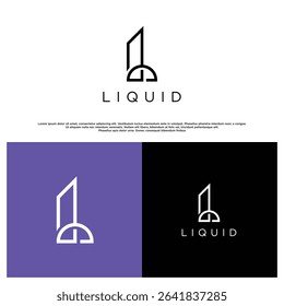 Modern geometric letter L logo icon vector.