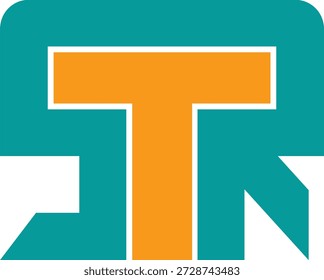 Logotipo geométrico moderno de la marca de la letra con las letras vinculadas S, T y R