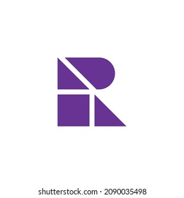 Modern and Geometric Letter R Logo Template - Vector Illustration