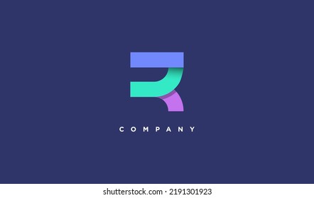 Modern Geometric Letter R Logo Design. Usable for Business and Company Branding Logos.