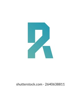 Modern Geometric Letter R Logo