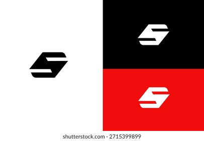 Modern Geometric Letter S Monogram Logo Design