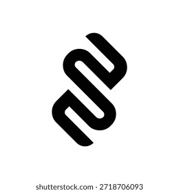 Modern Geometric Letter S Monogram Logo, Minimalist Abstract Wave Branding Icon Vector.