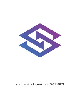 Letra geométrica moderna S Tech Logo
