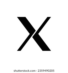 Modern geometric letter X logo